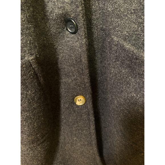 J Crew Vintage 90s Boiled Wool Jacket / Dark Gray Driving Jacket / Size PL - Picture 9 of 14